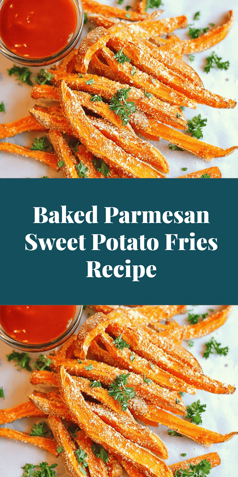 Baked Parmesan Sweet Potato Fries Recipe