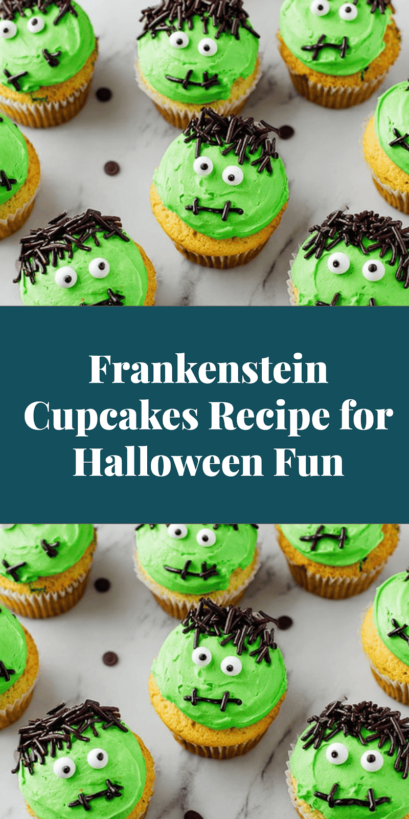 Frankenstein Cupcakes Recipe for Halloween Fun