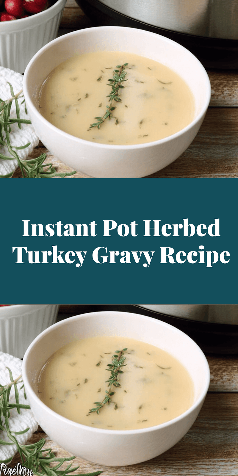 Instant Pot Herbed Turkey Gravy Recipe