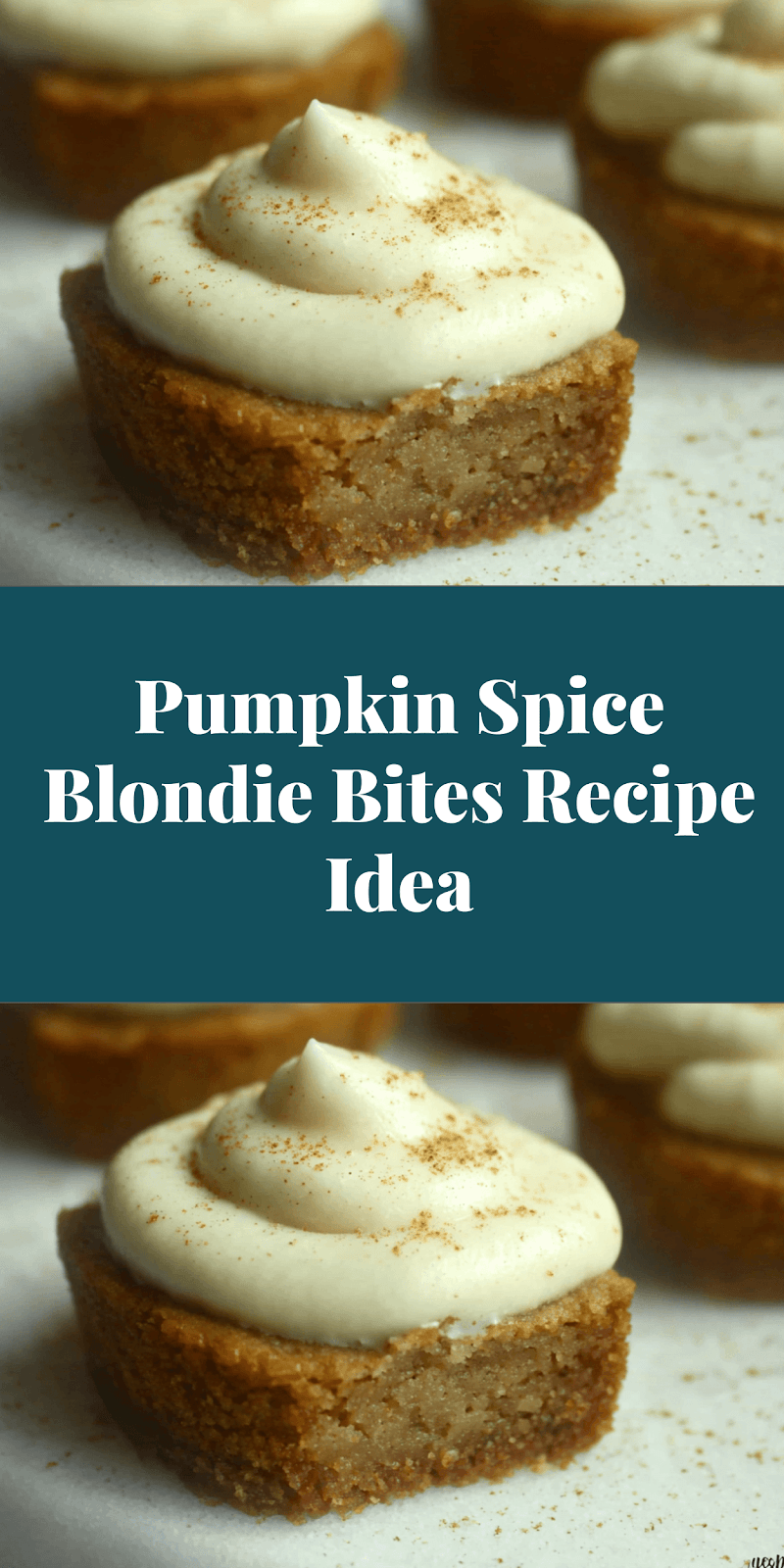 Pumpkin Spice Blondie Bites Recipe Idea