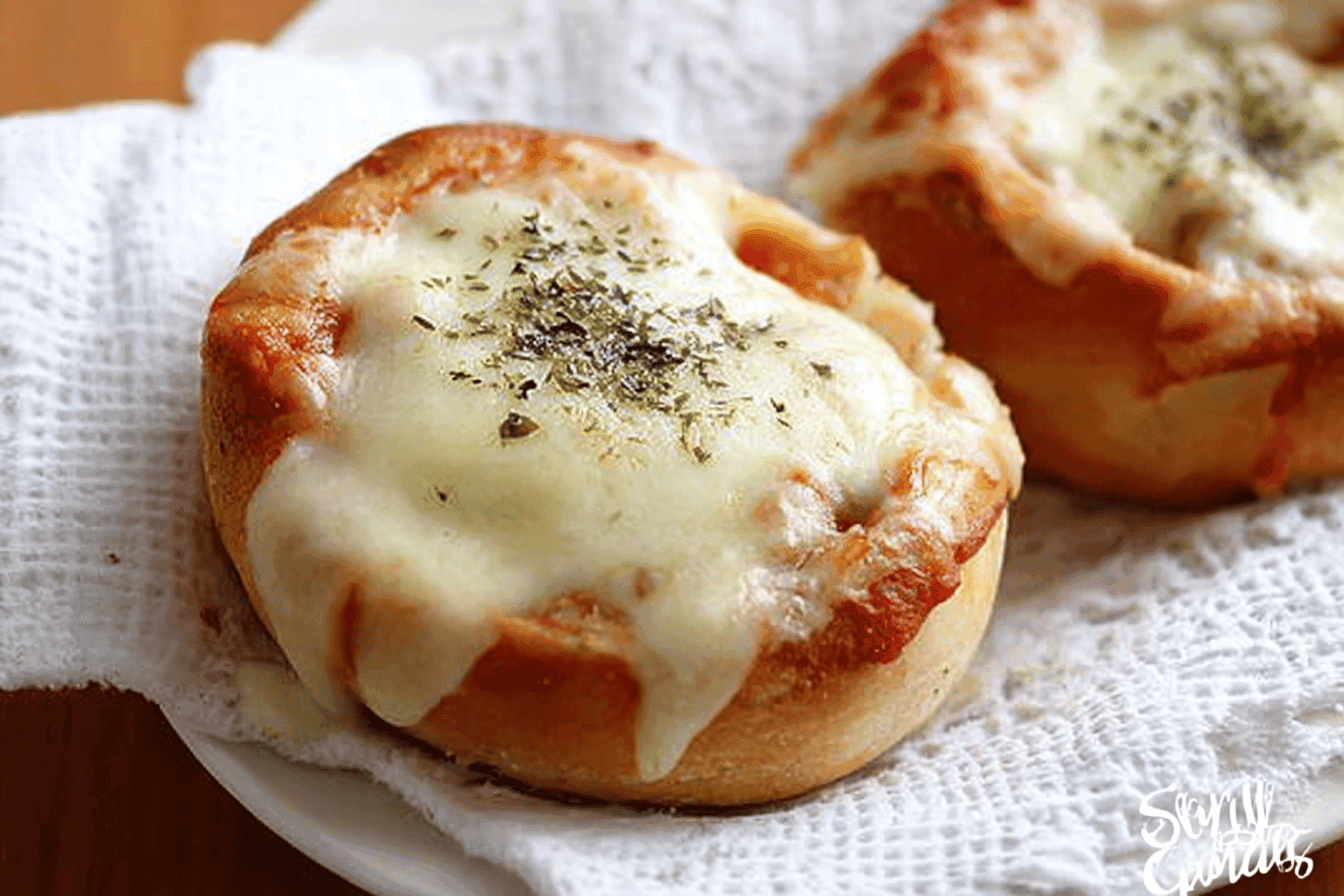 Baked Lasagna in Garlic Bread Bowls Recipe