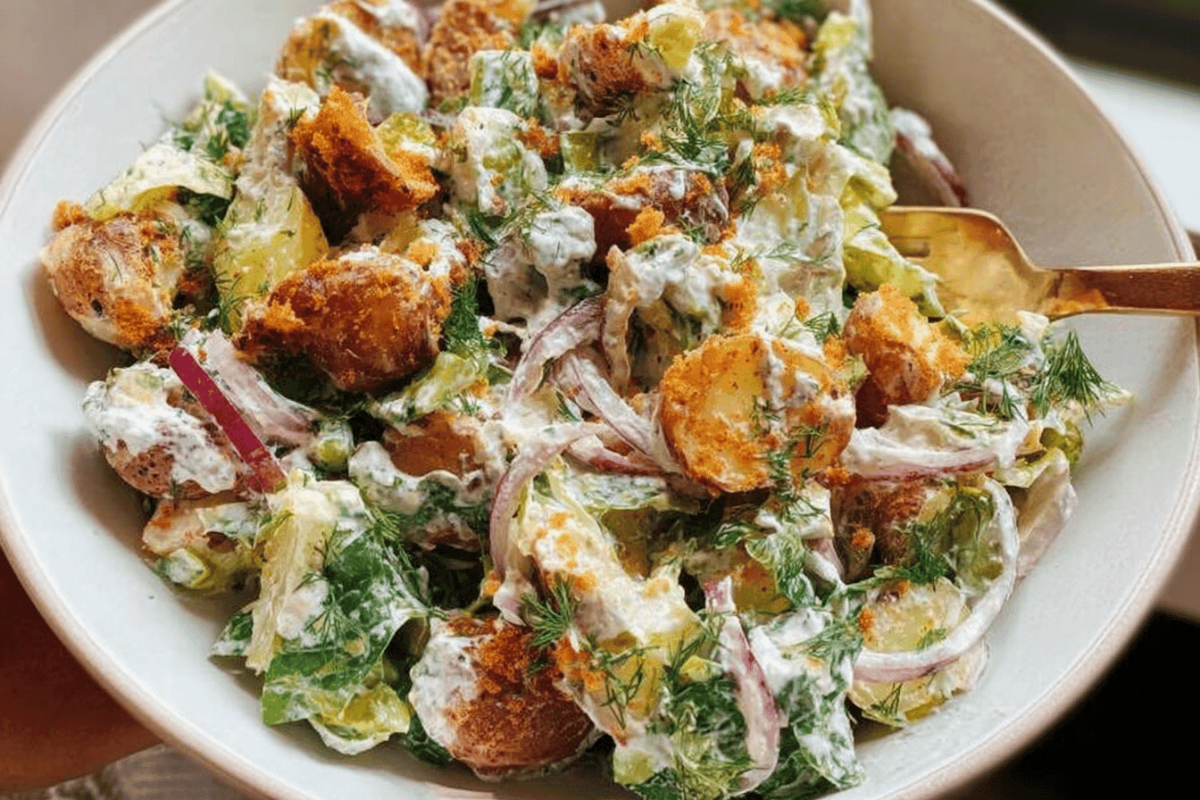 Crispy Smashed Potato Salad Recipe