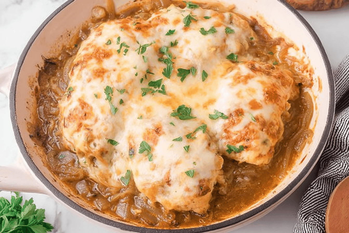 French Onion Chicken Bake Recipe Delight