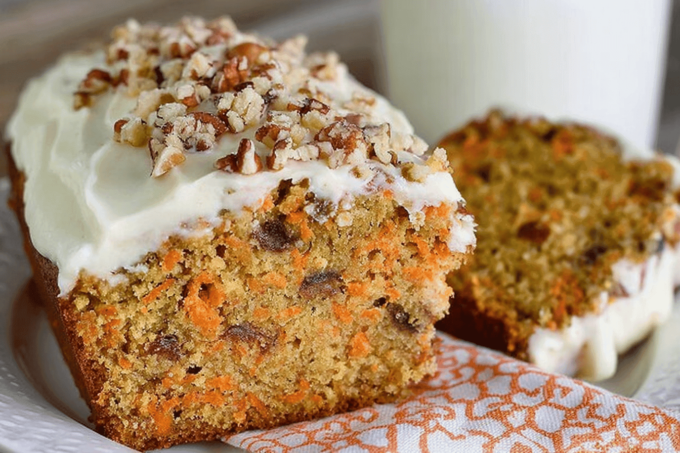 Frosted Carrot Cake Loaf Recipe Delight