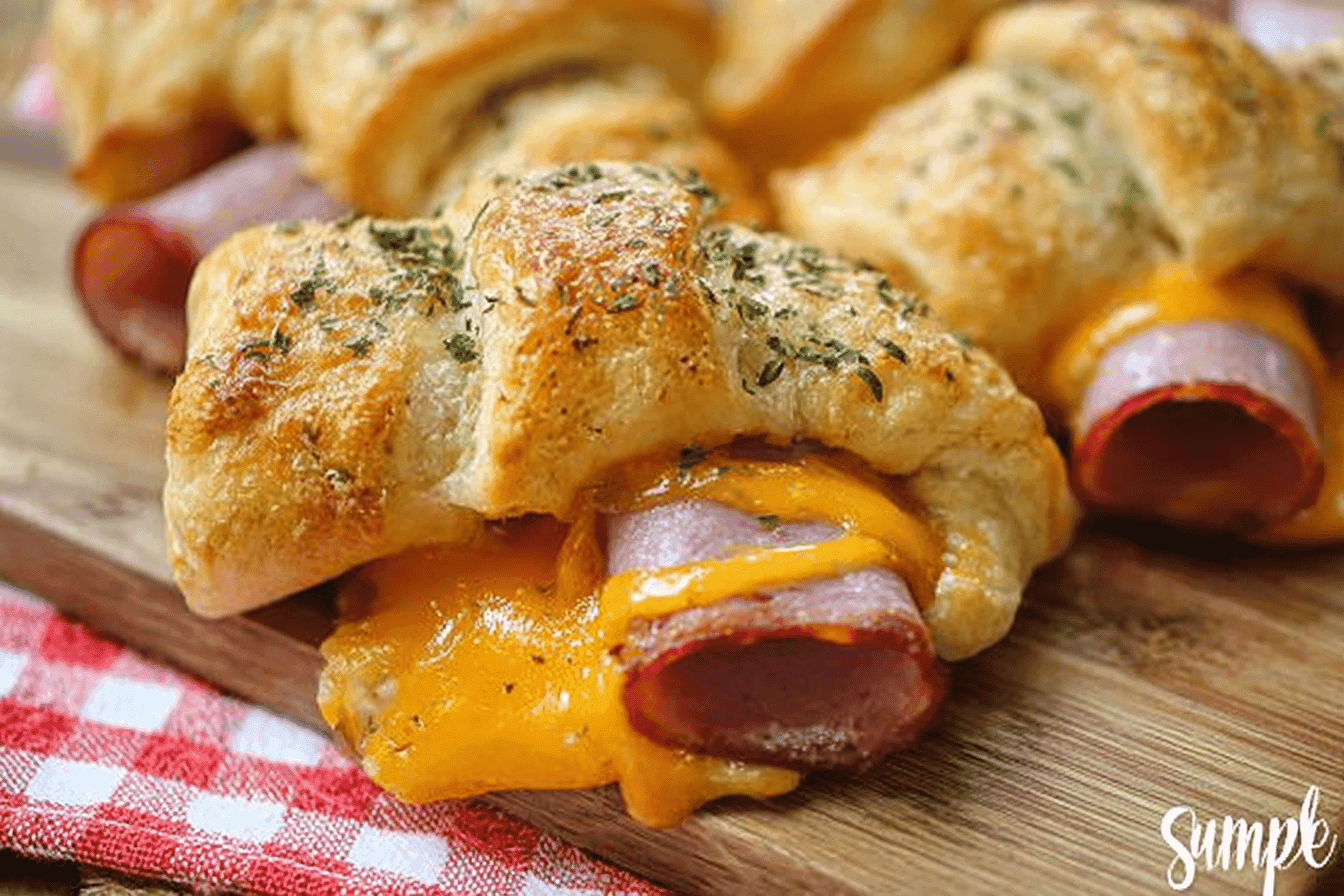 Ham and Cheddar Crescent Roll-Ups Recipe