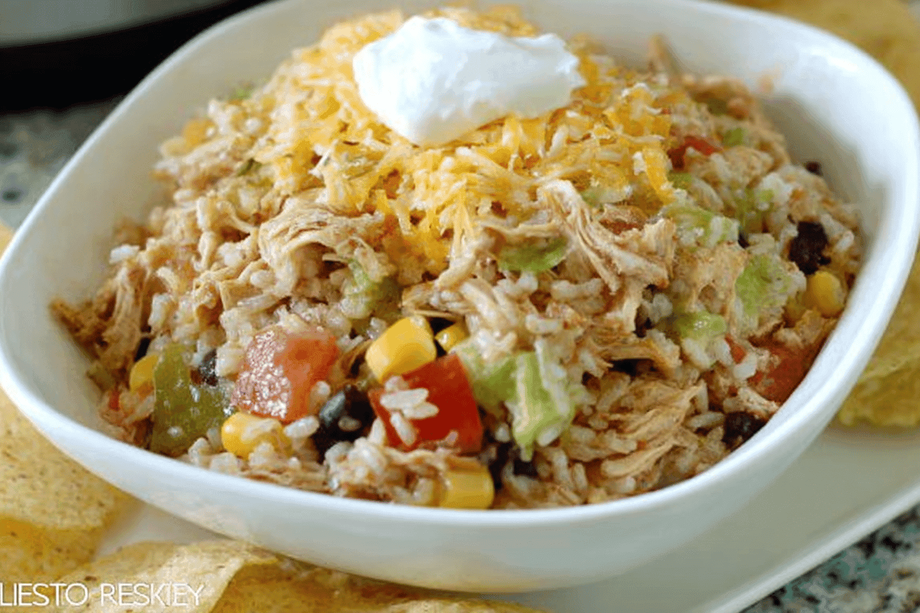 Instant Pot Shredded Chicken Burrito Bowls Recipe