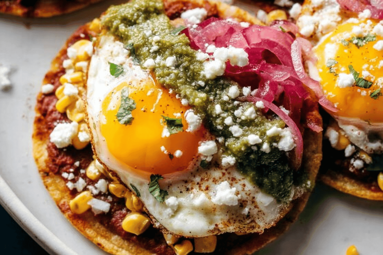 Roasted Corn and Fried Egg Tacos Recipe