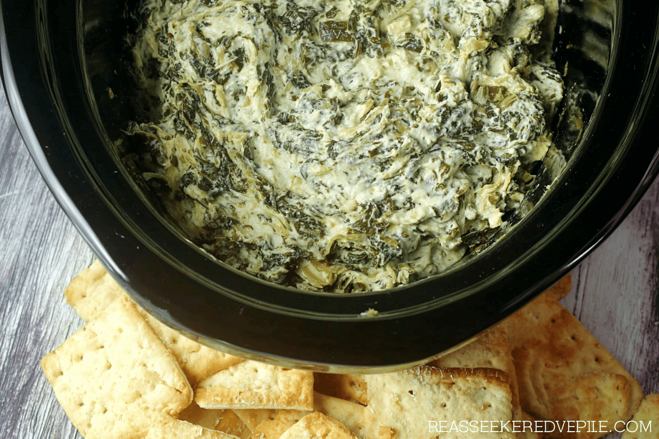 Slow Cooker Spinach Artichoke Dip Recipe