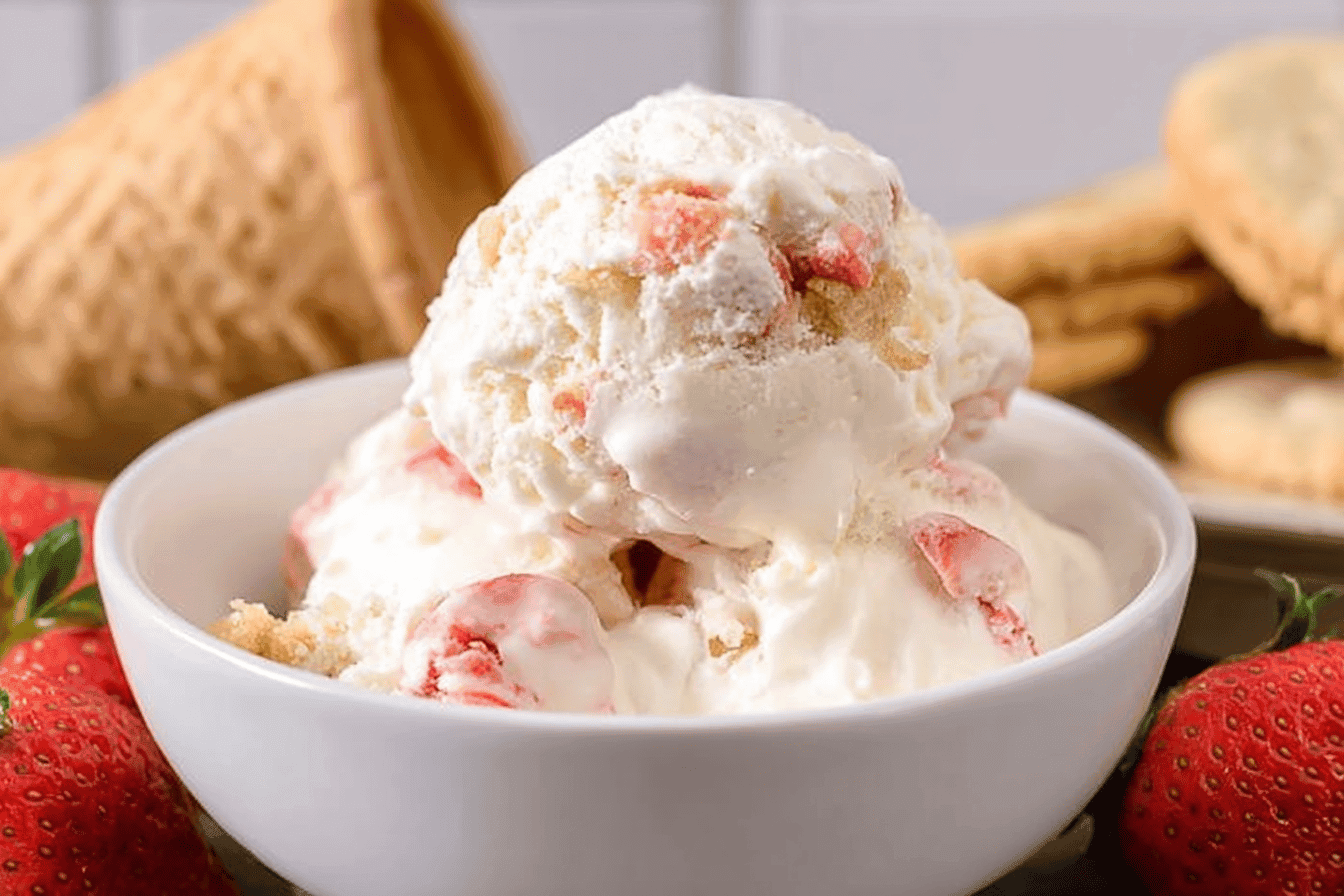 Strawberry Shortbread Ice Cream Recipe