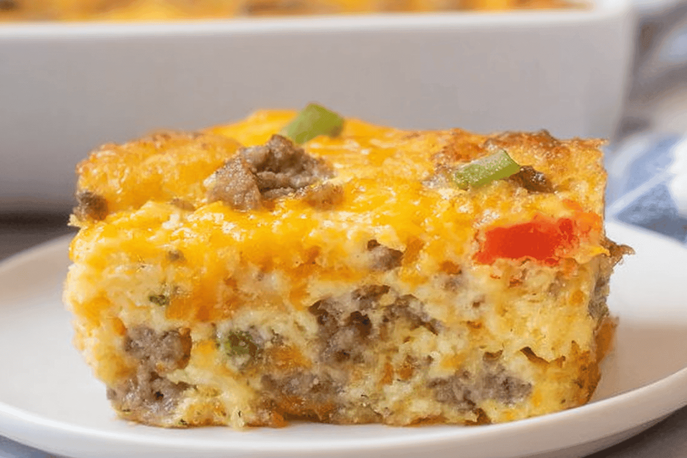 Tater Tot Breakfast Casserole with Sausage