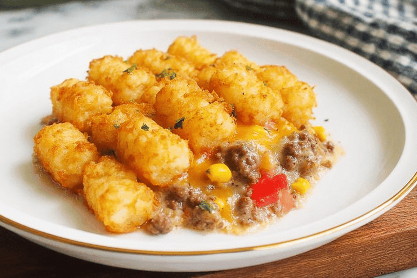 Tater Tot Casserole with Ground Beef Recipe