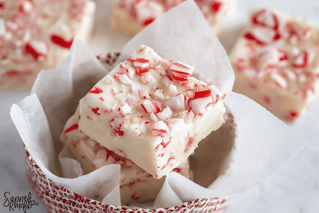 White Chocolate Peppermint Fudge Recipe
