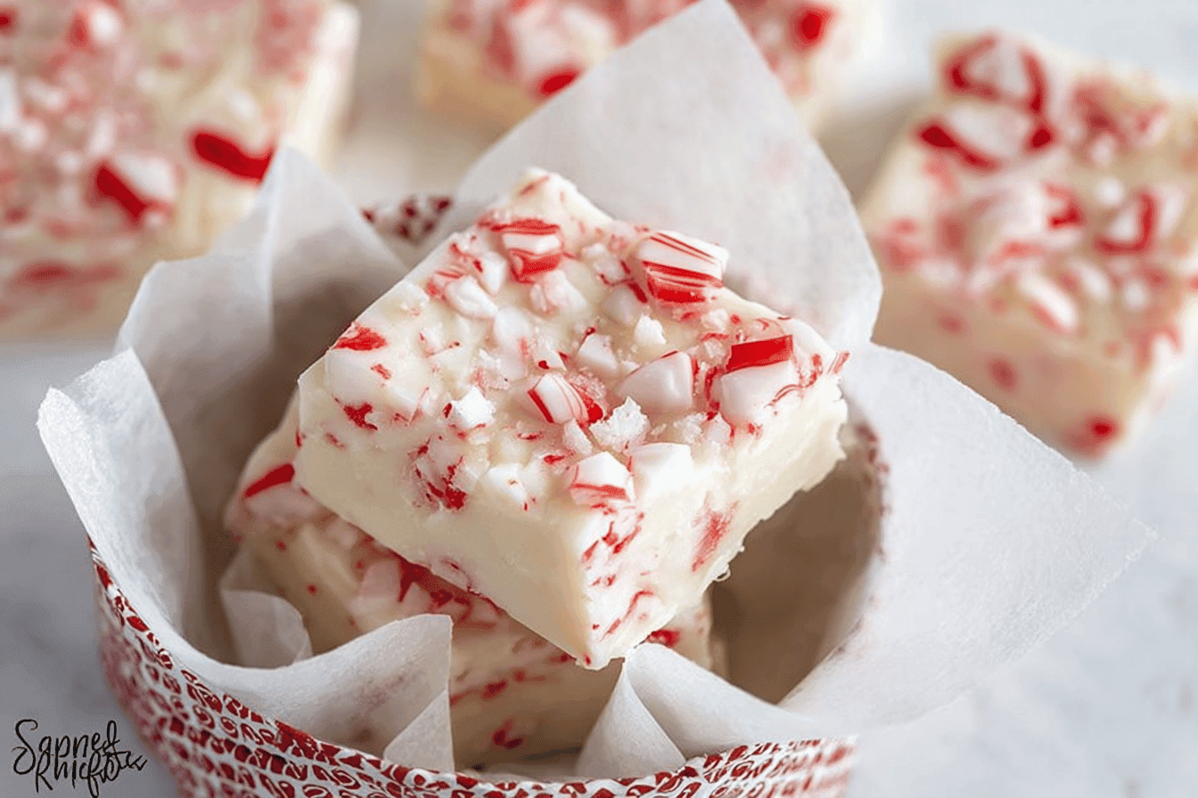 White Chocolate Peppermint Fudge Recipe