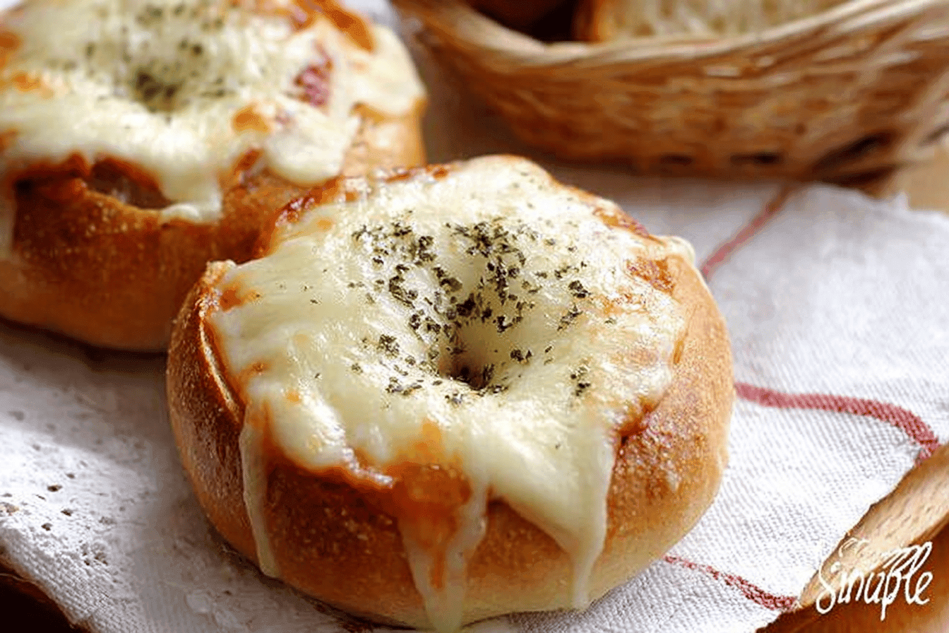 Baked Lasagna in Garlic Bread Bowls Recipe