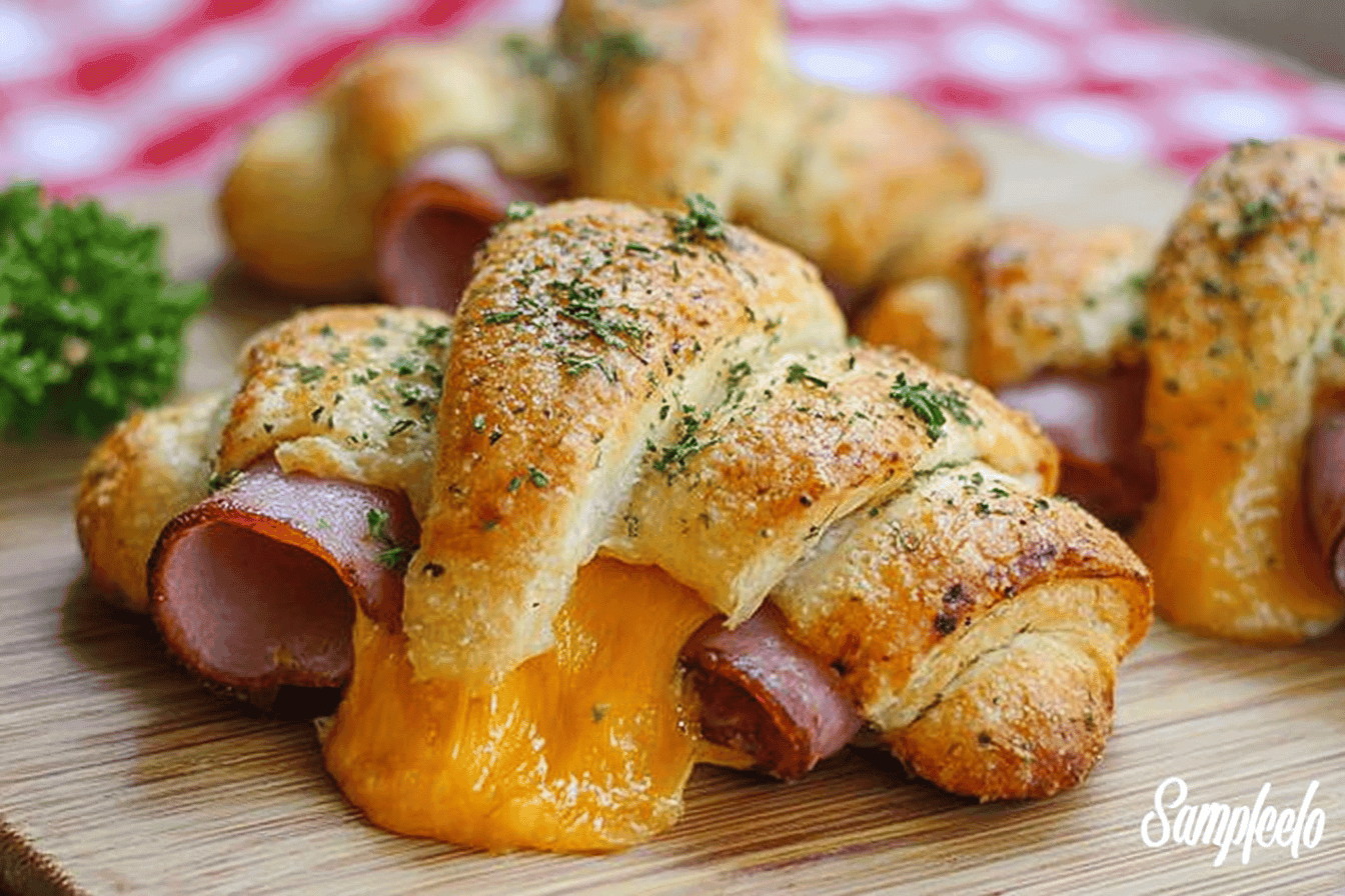 Ham and Cheddar Crescent Roll-Ups Recipe