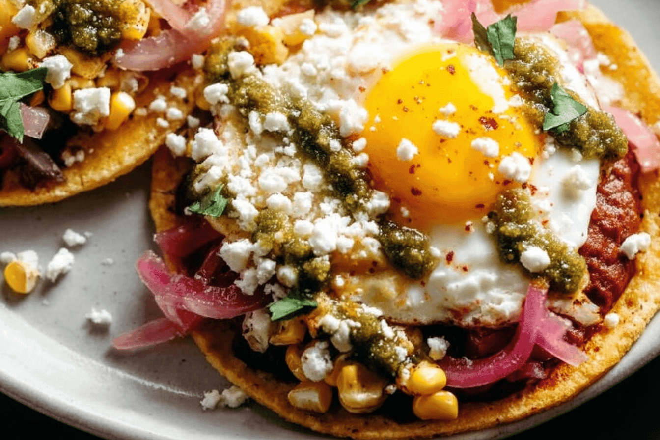 Roasted Corn and Fried Egg Tacos Recipe