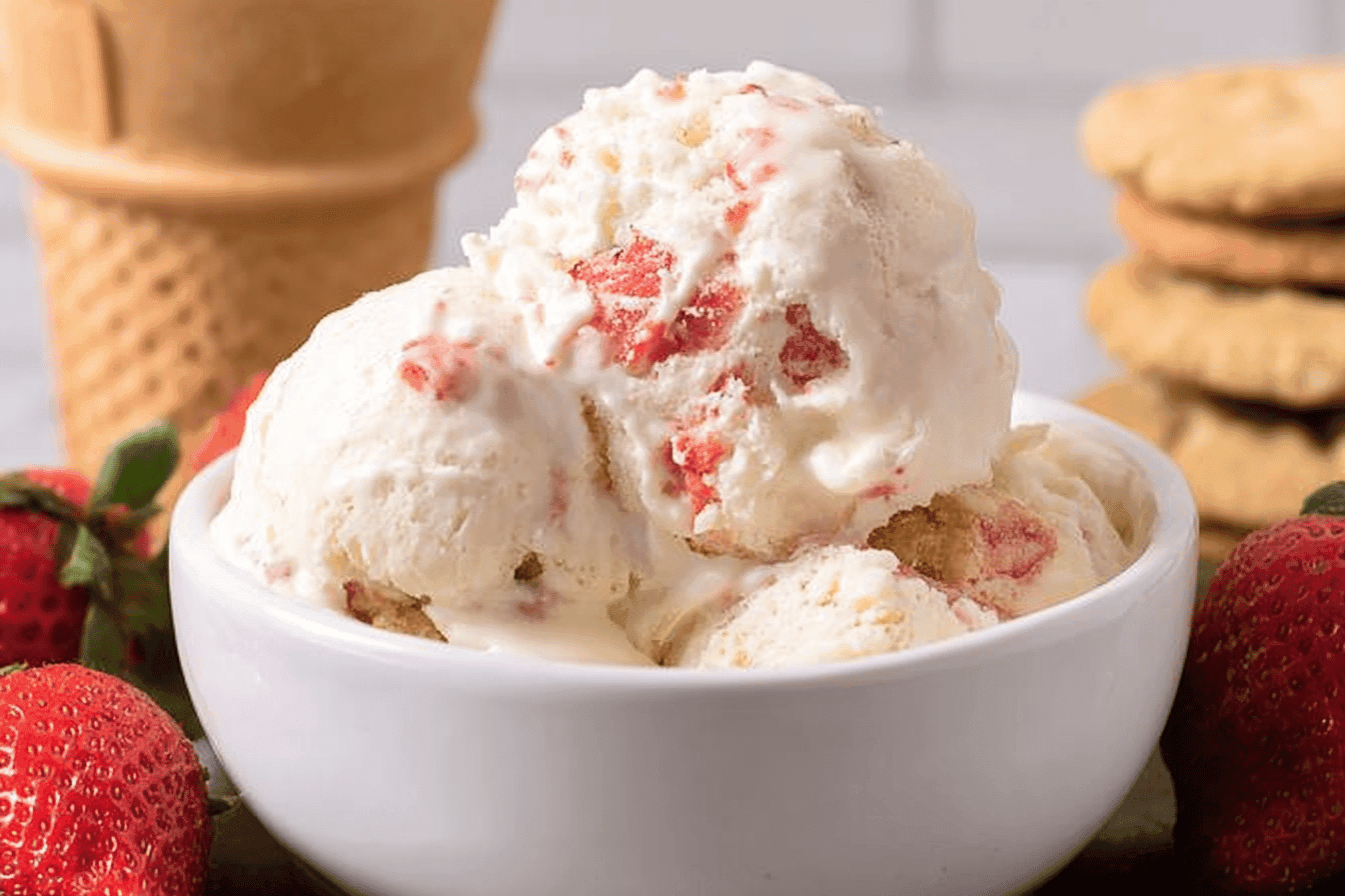 Strawberry Shortbread Ice Cream Recipe