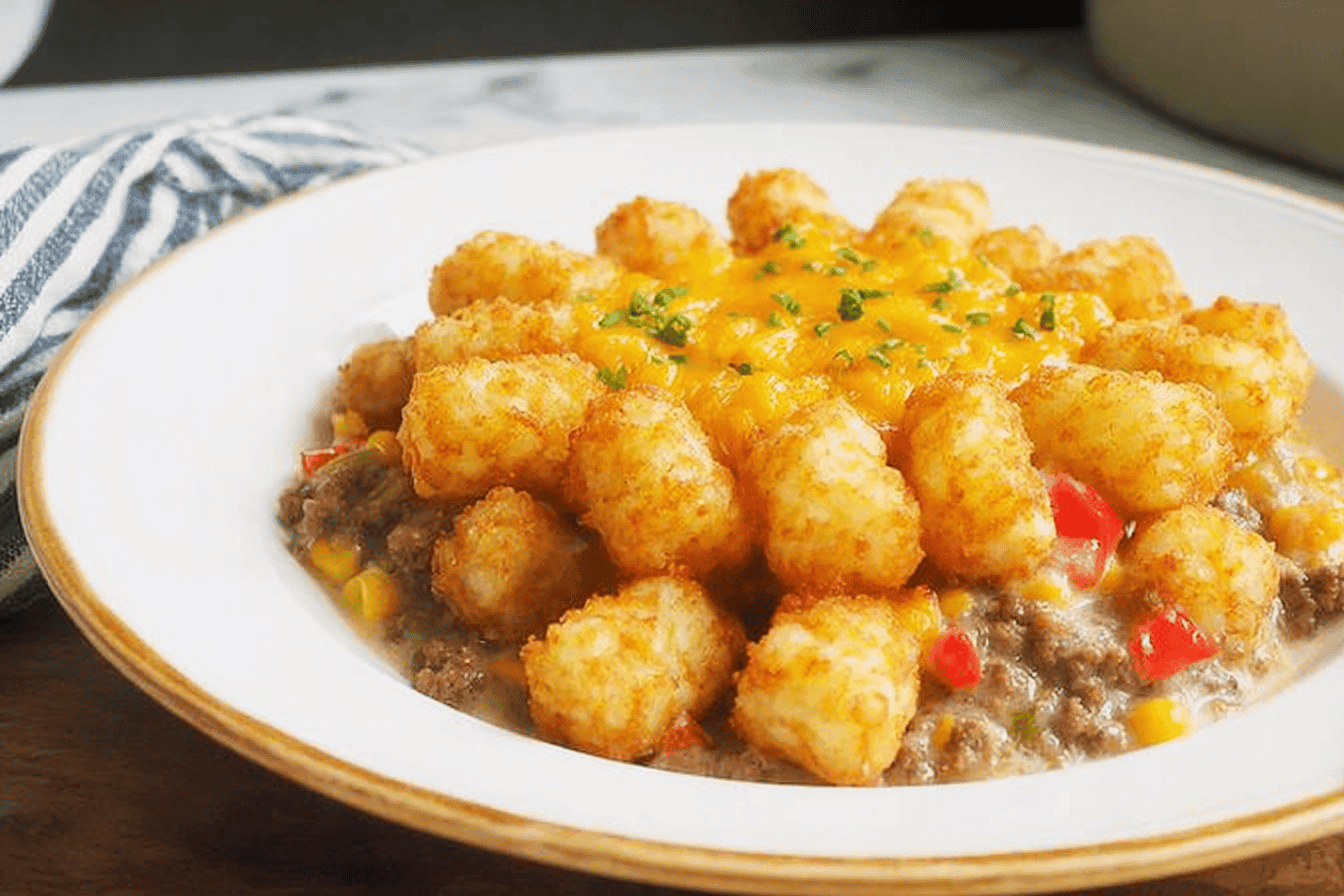 Tater Tot Casserole with Ground Beef Recipe