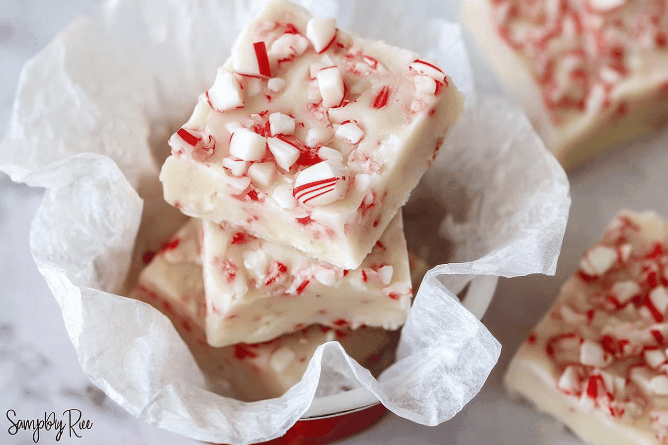 White Chocolate Peppermint Fudge Recipe