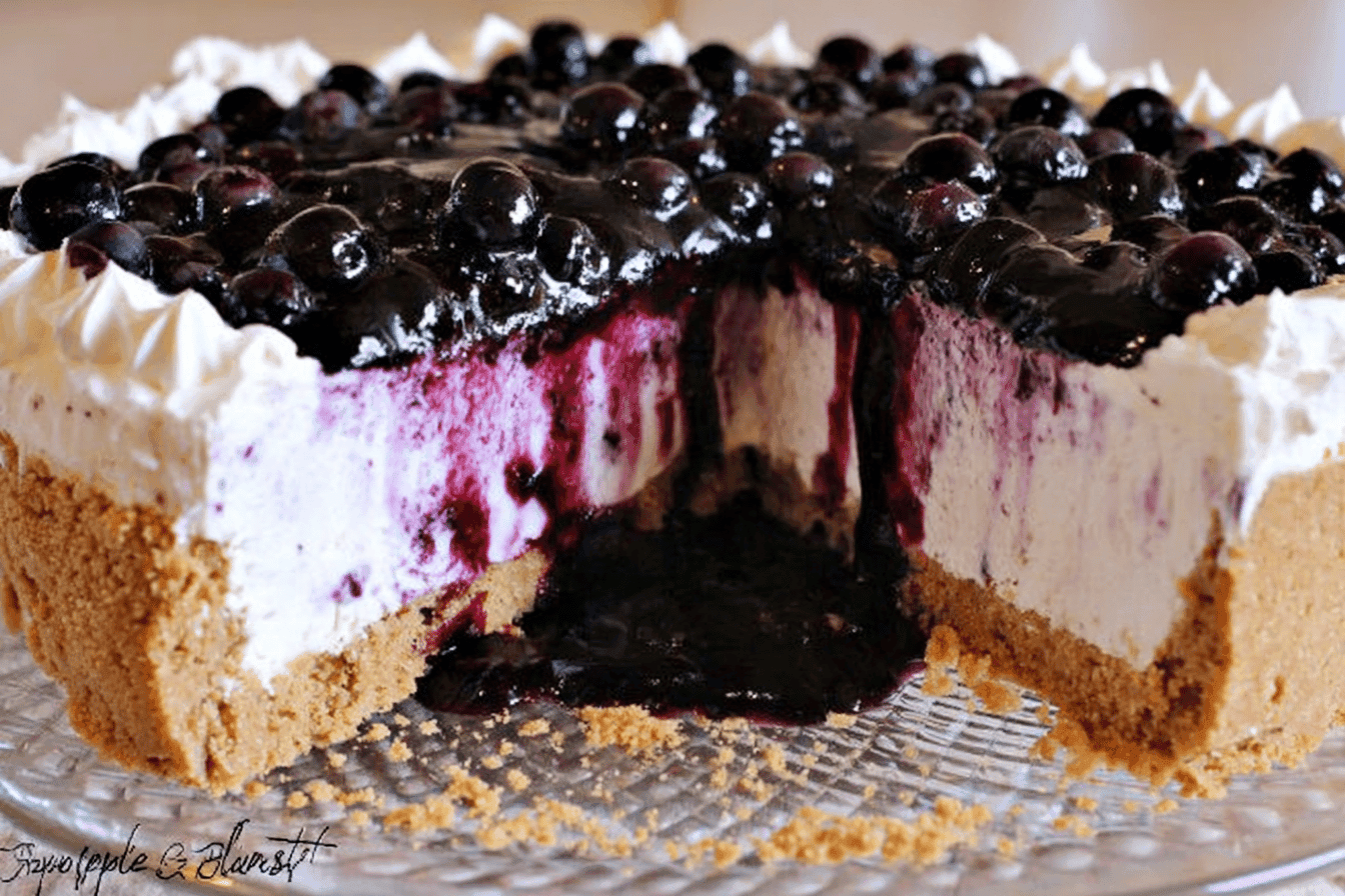 Wild Blueberry Cheesecake Dessert Recipe Delight