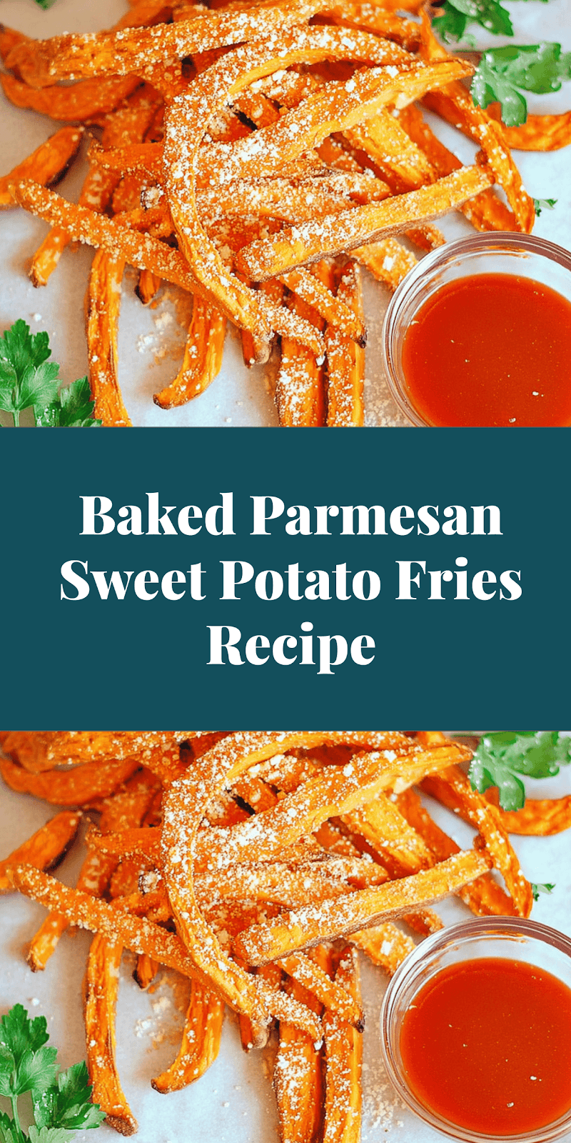 Baked Parmesan Sweet Potato Fries Recipe