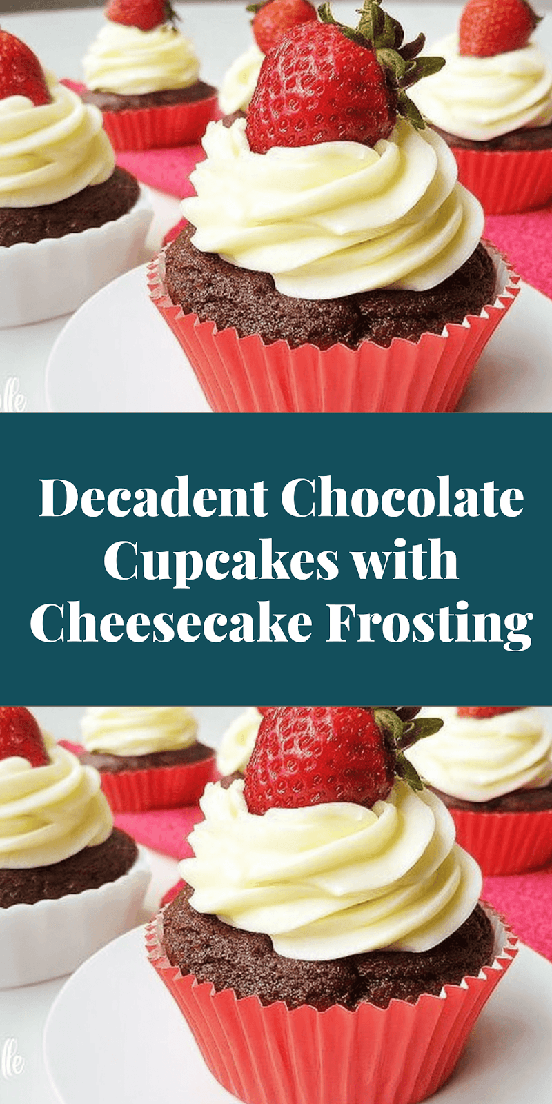 Decadent Chocolate Cupcakes with Cheesecake Frosting