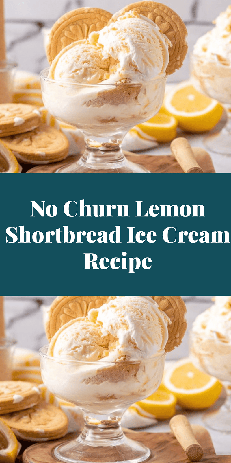 No Churn Lemon Shortbread Ice Cream Recipe