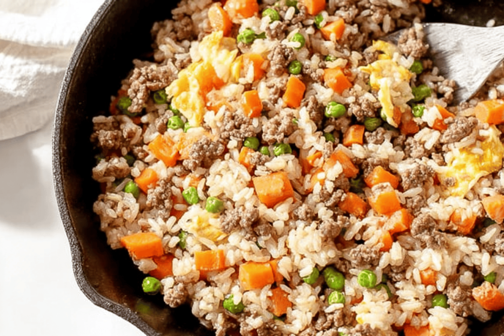 Ground Beef Fried Rice Recipe Simplified
