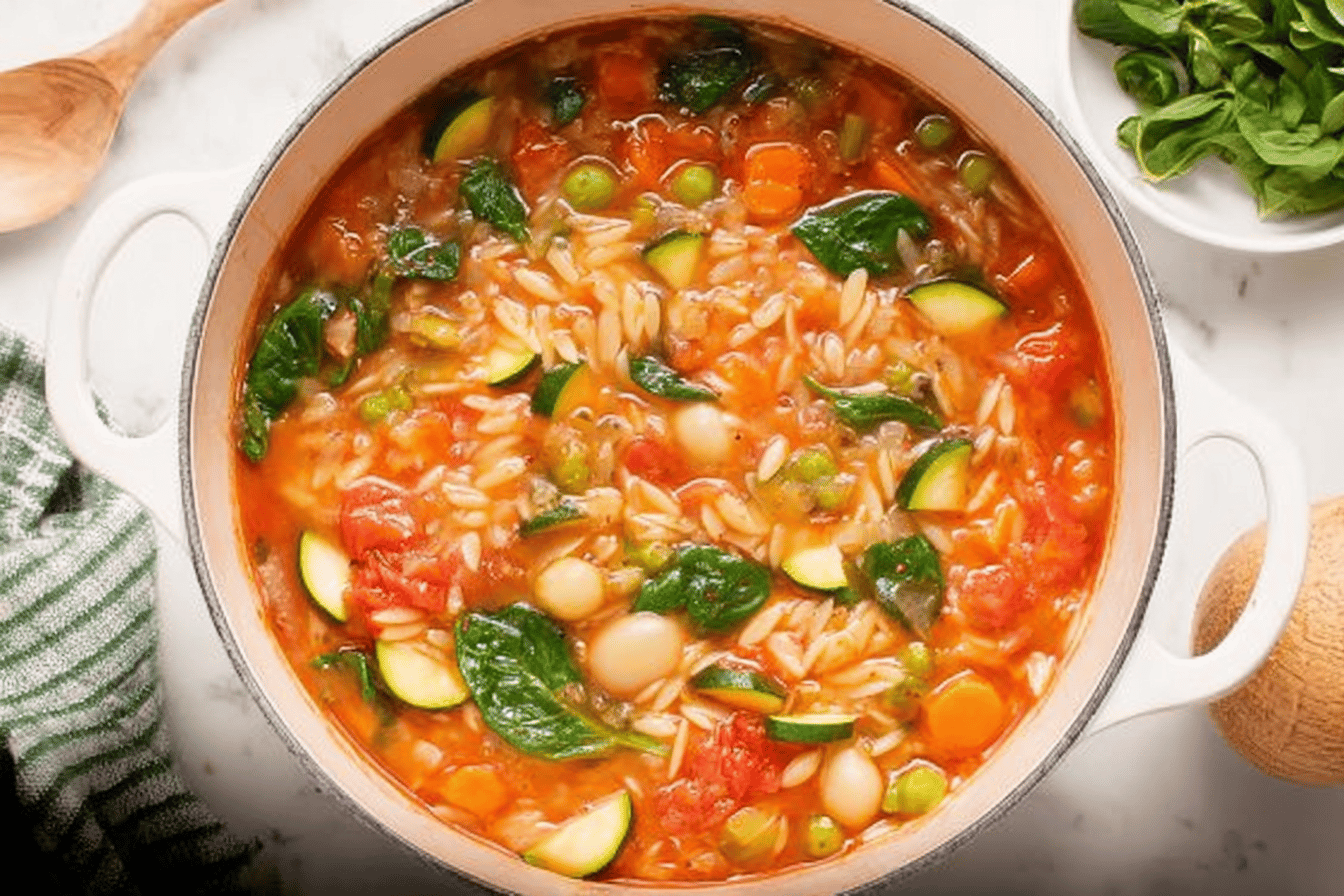 Hearty Vegetable Orzo Soup Recipe