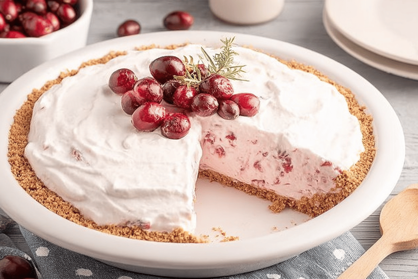 No-Bake Cranberry Cream Pie Recipe
