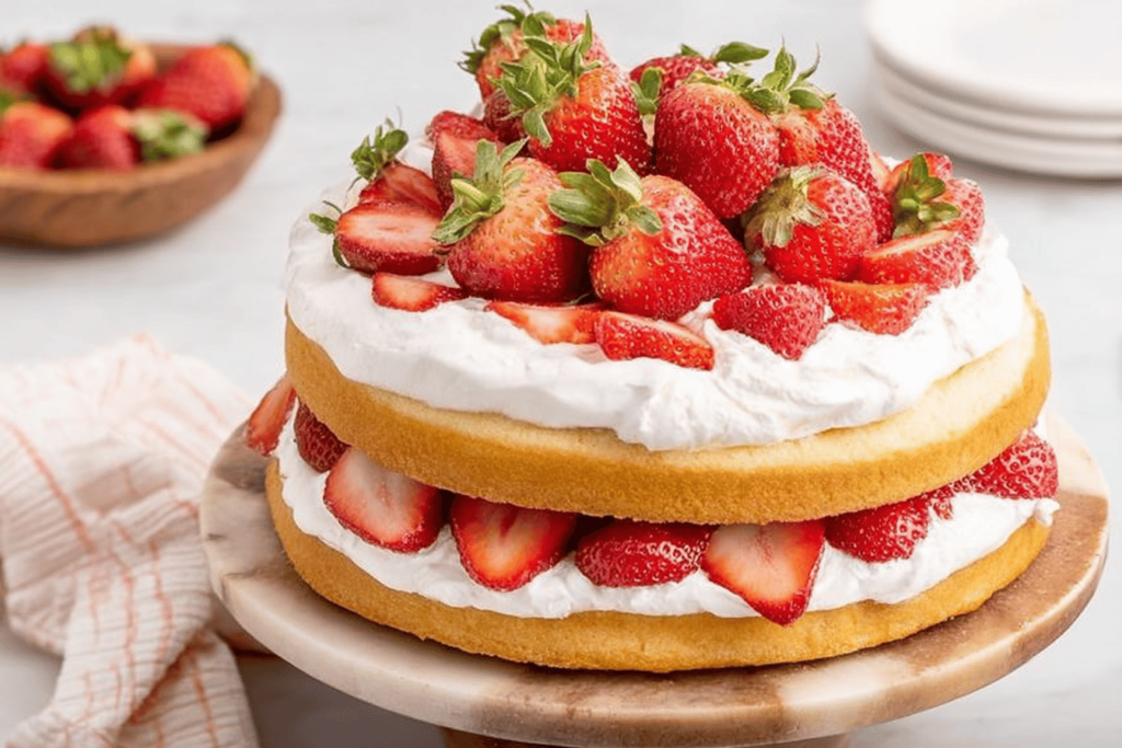 Strawberry Shortcake Layer Cake Recipe