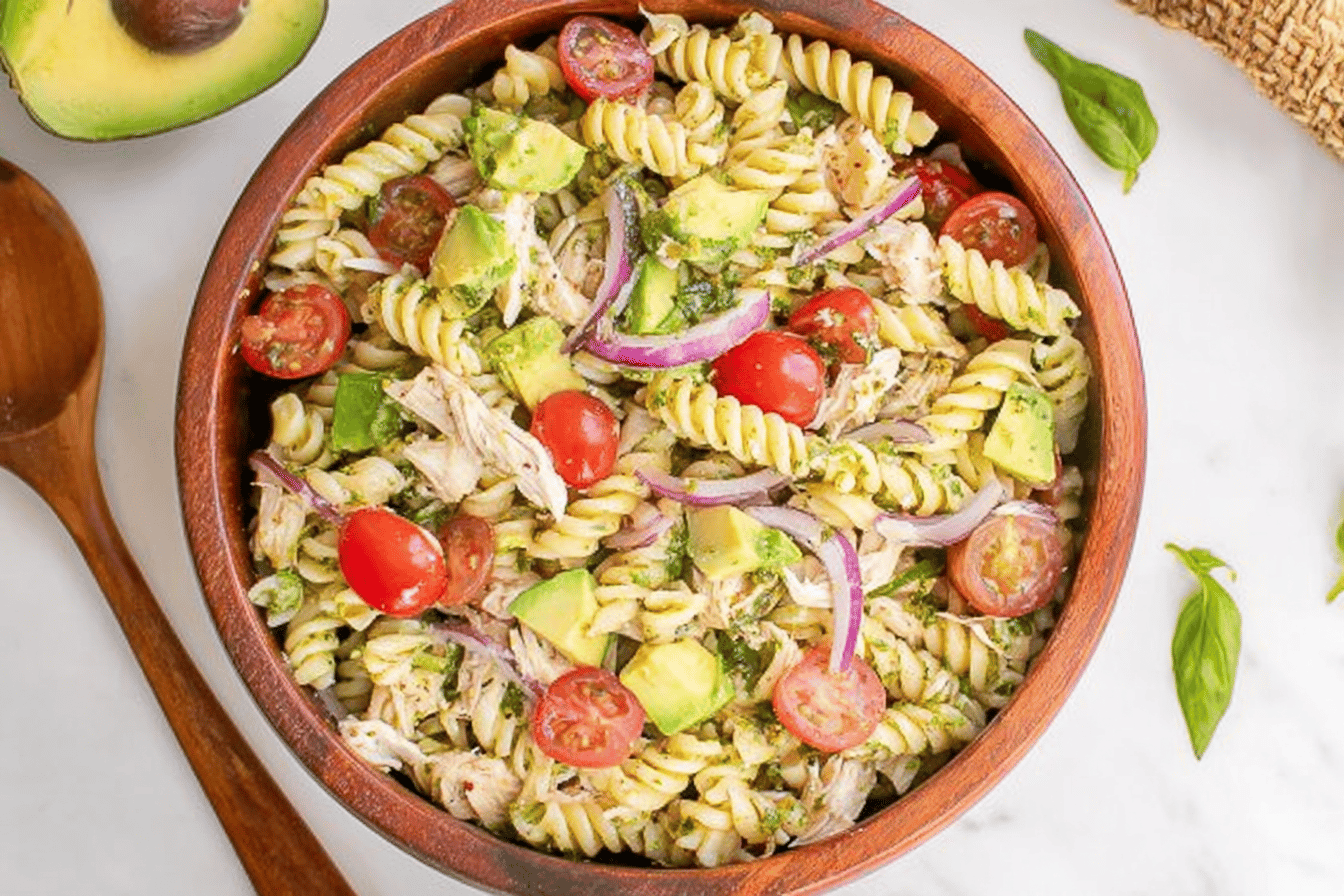 Avocado Chicken Pasta Salad Recipe