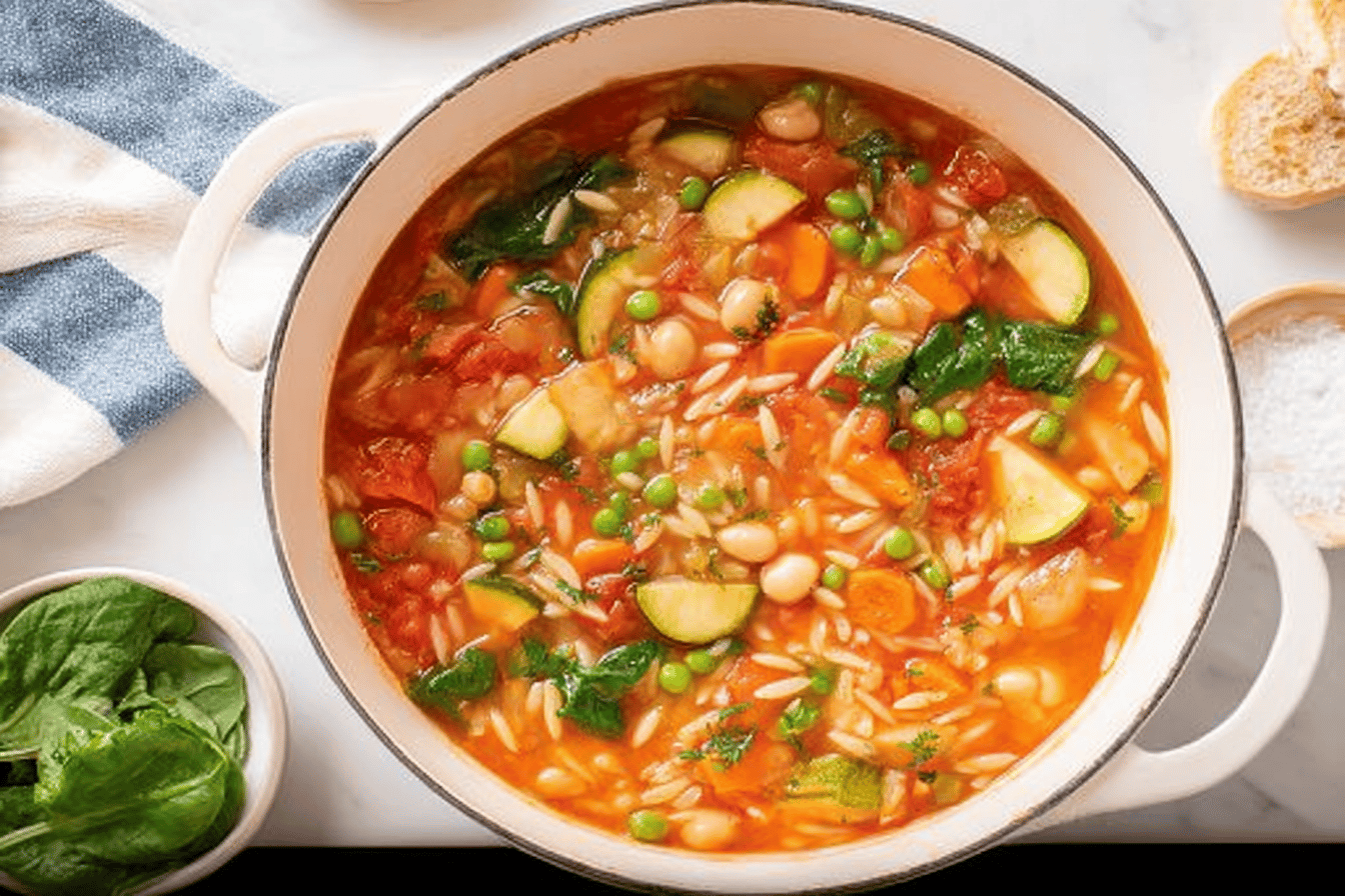 Hearty Vegetable Orzo Soup Recipe