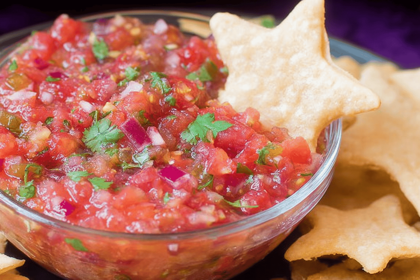 Homemade Salsa and Star Chips Recipe