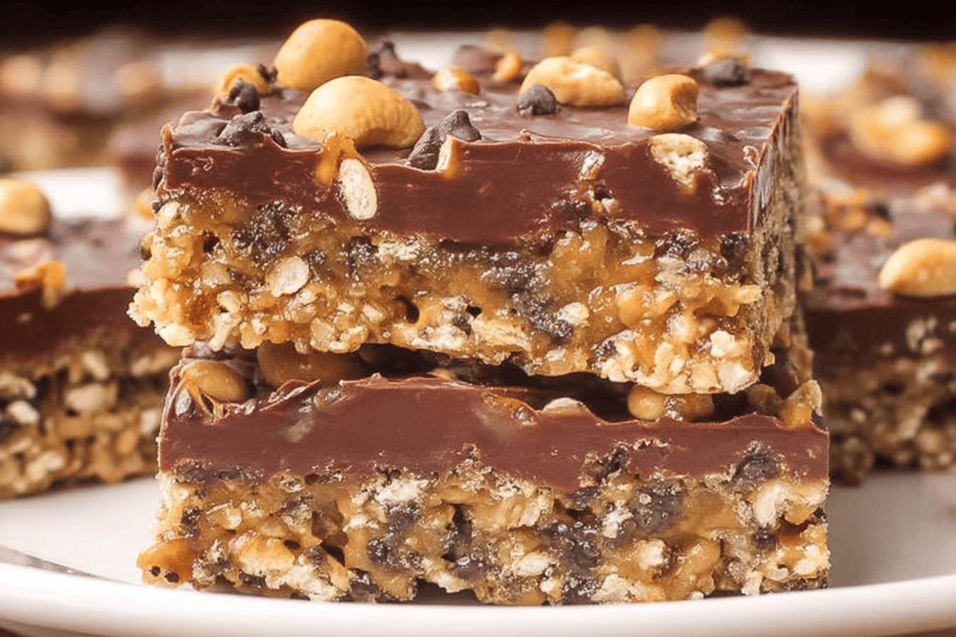 Caramel Cashew Cereal Bars Recipe