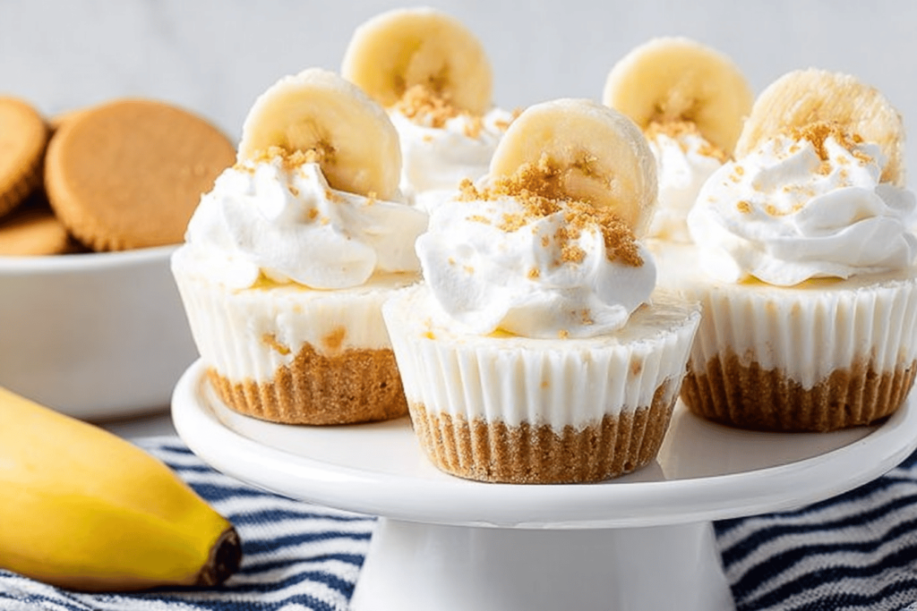 No-Bake Mini Banana Cheesecakes Recipe