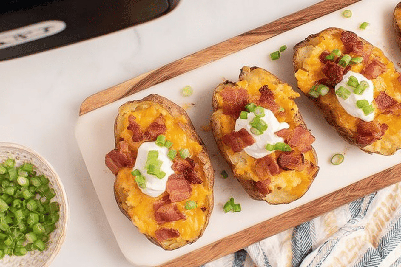 Air Fryer Twice Baked Potatoes Recipe