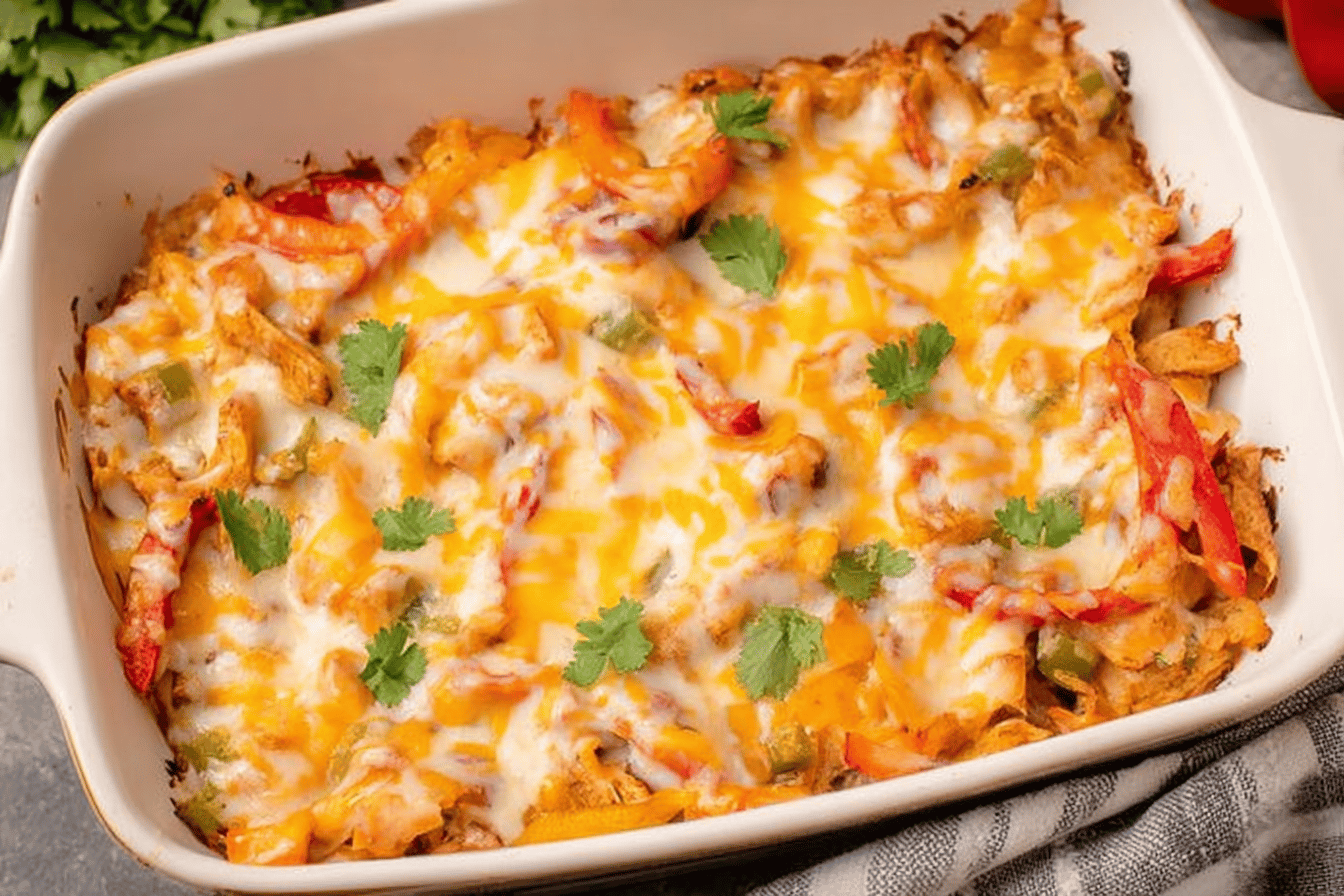 Chicken Fajita Casserole Recipe Delight