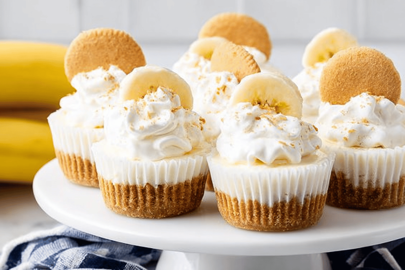 No-Bake Mini Banana Cheesecakes Recipe