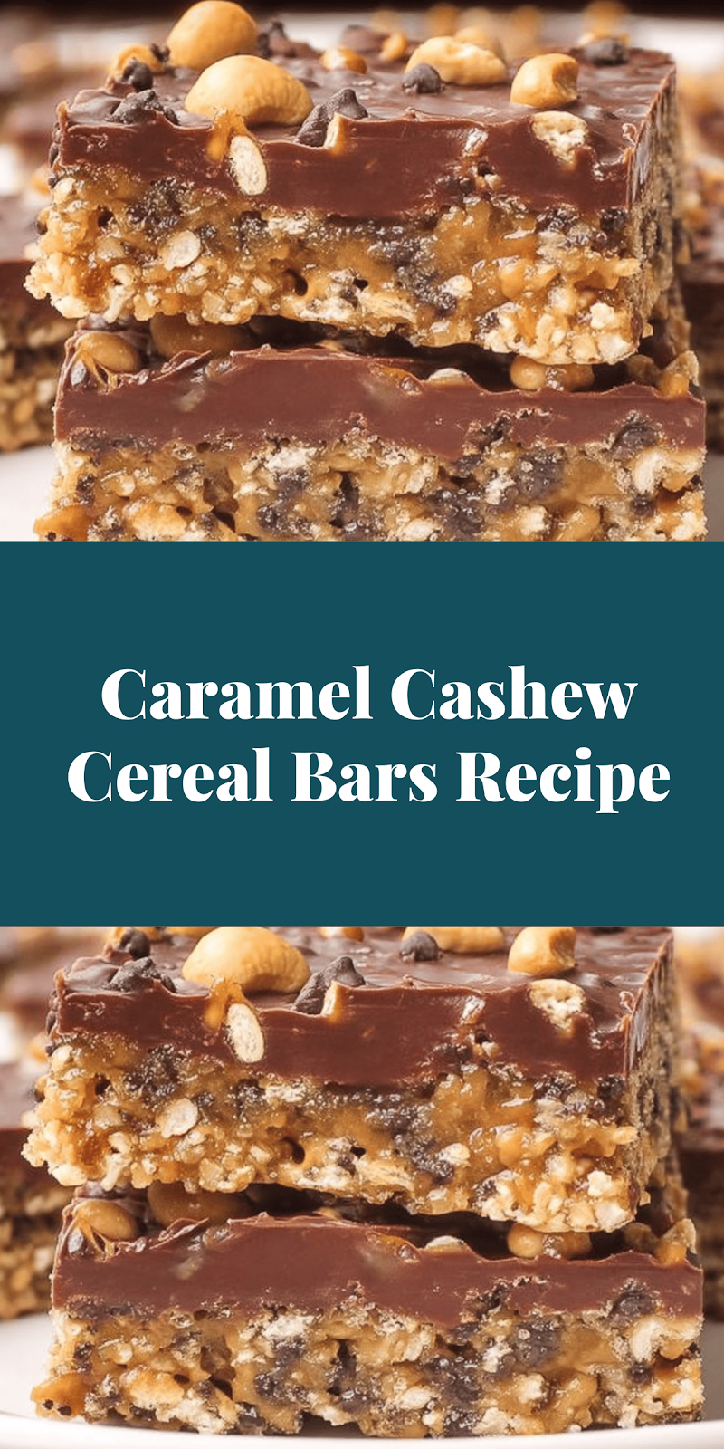 Caramel Cashew Cereal Bars Recipe
